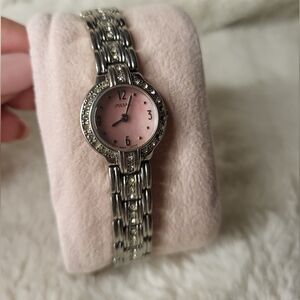 Pulsar by Seiko Women's Silver Tone Watch, Mother of Pearl Dial, Bracelet Strap